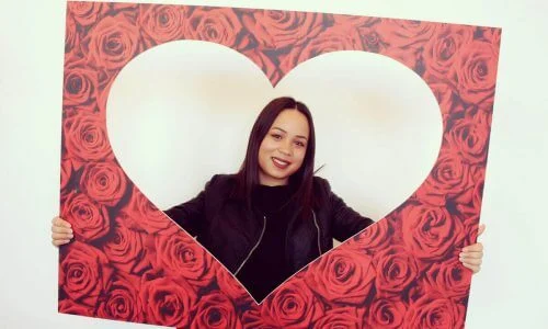 Valentijn - Kisscam - rozen