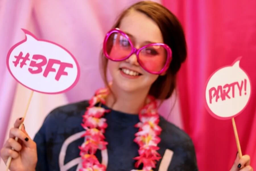 Fotoprops roze party #BFF